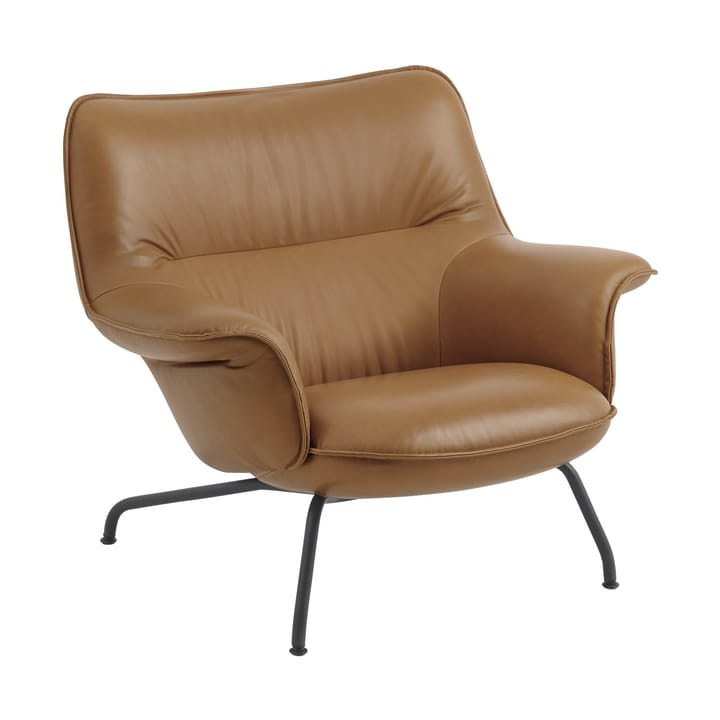 Doze Sessel niedrig - Refine leather cognac-black - Muuto