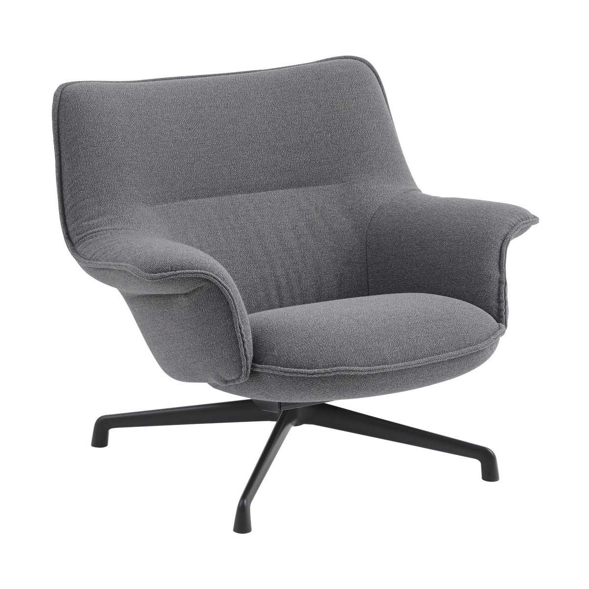 Muuto Doze Sessel niedriger Drehfuß Ocean 80-anthracite black