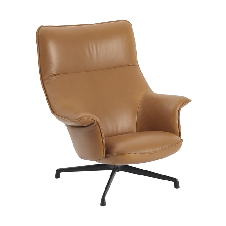 Doze Sessel swivel base - Refine leather cognac-black - Muuto