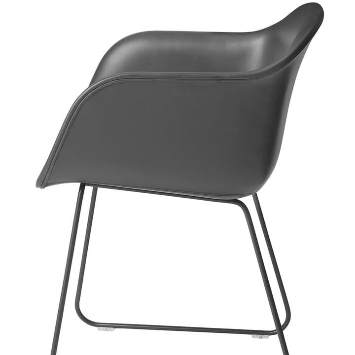 Fiber Armlehnstuhl sled base, Grey, Grauer Sitz Muuto