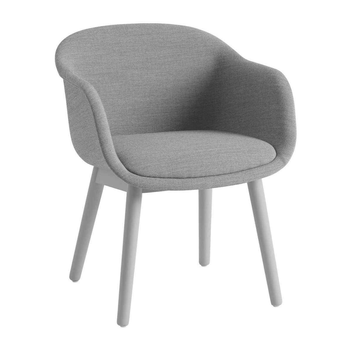 Muuto Fiber Conference Armchair mit Holzbeinen Remix 133-grey