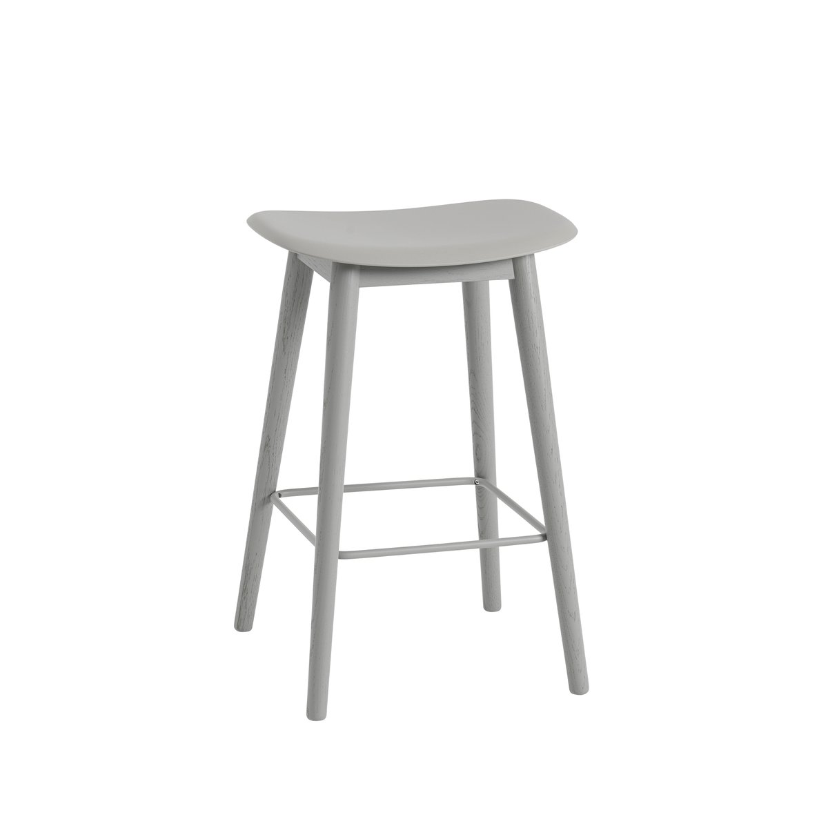 Muuto Fiber counter Stuhl 65 cm Grey, Graue Beine