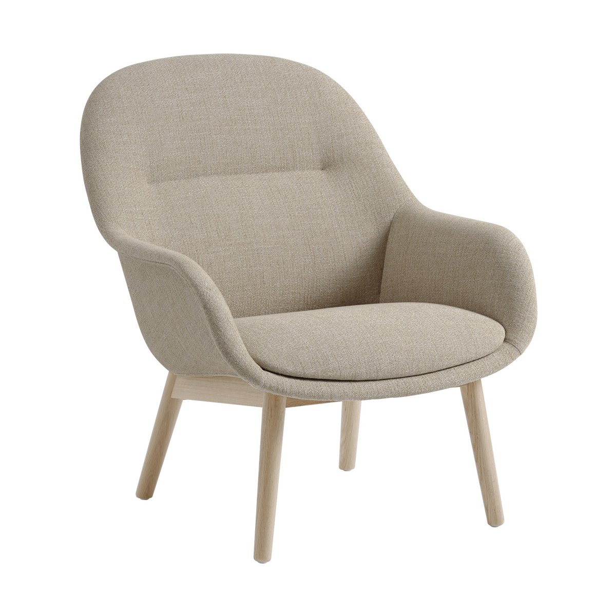 Muuto Fiber Lounge Sessel mit Eichenbeinen Ecriture 240-grey