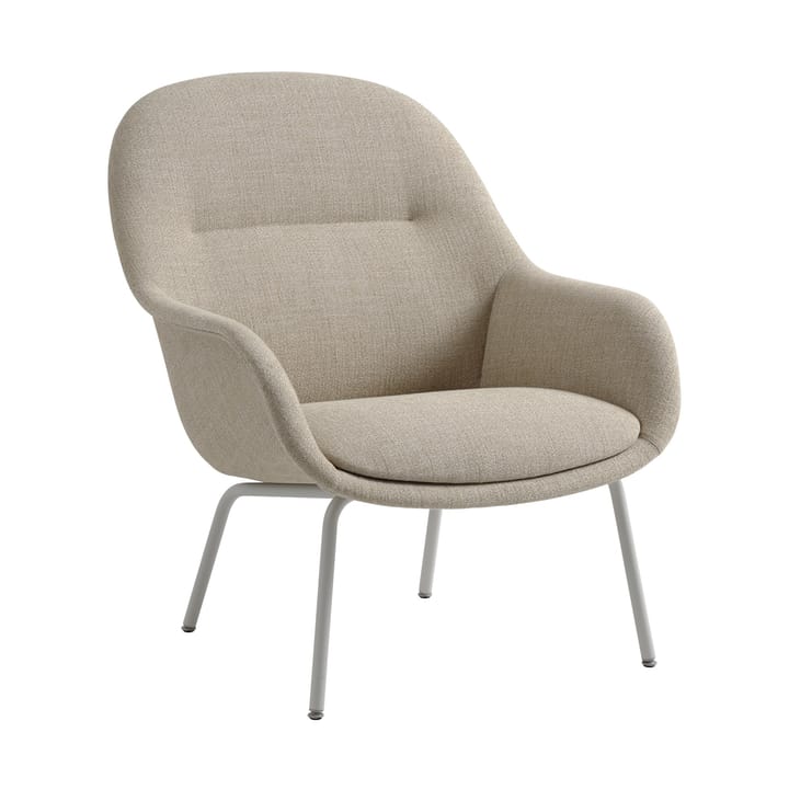 Fiber Lounge Sessel mit Stahlbeinen - Ecriture 240-grey - Muuto