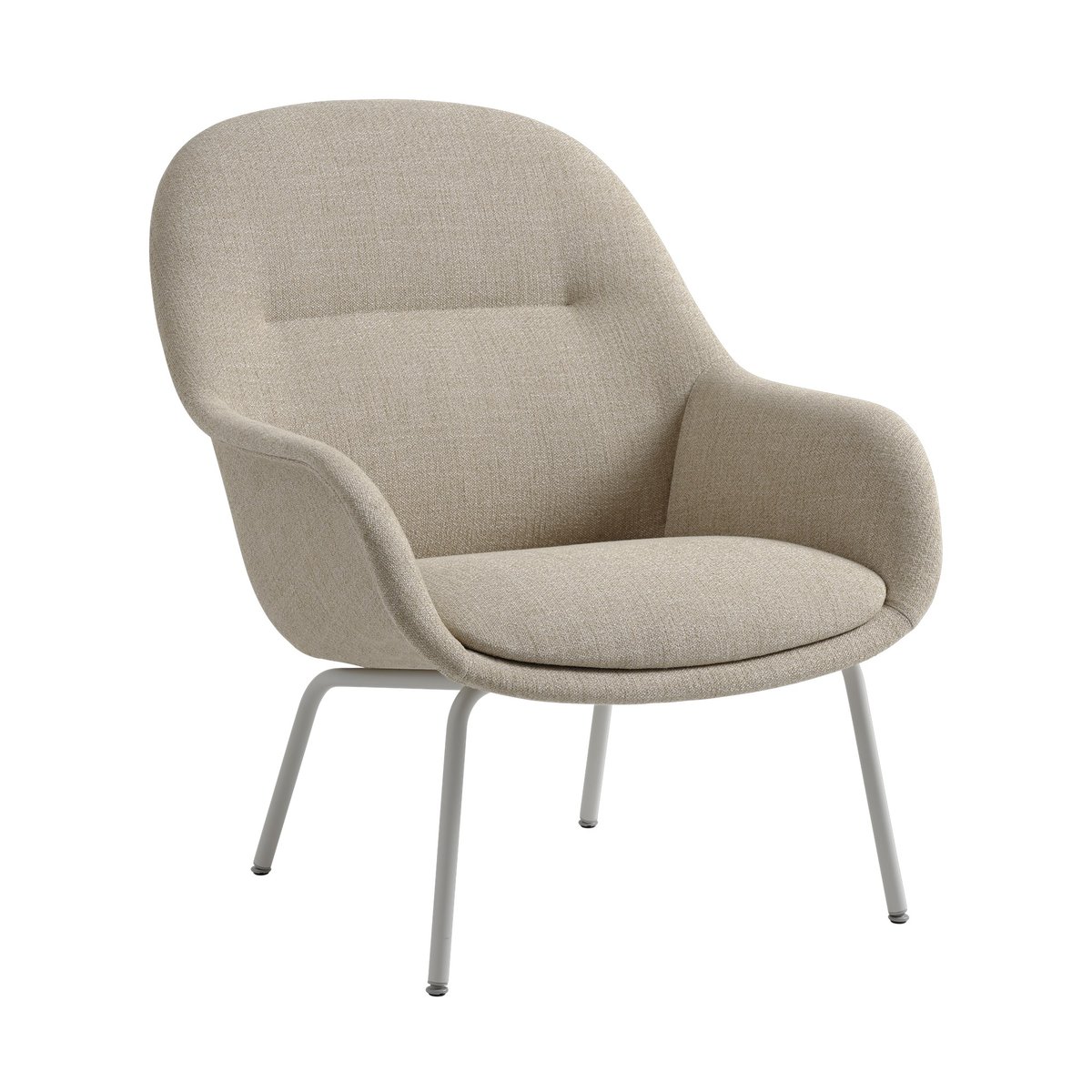 Muuto Fiber Lounge Sessel mit Stahlbeinen Ecriture 240-grey