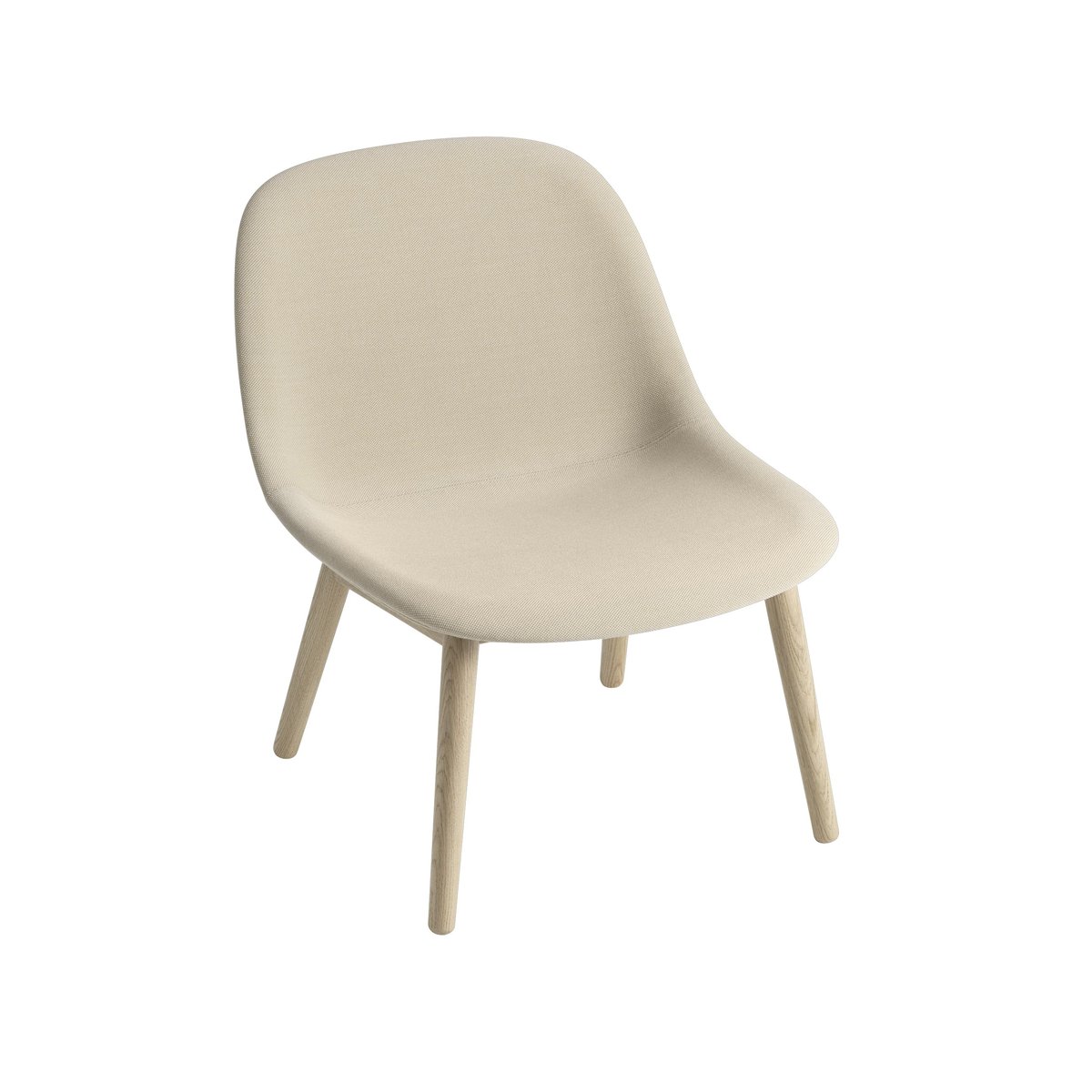 Muuto Fiber Lounge Stuhl mit Eichenholzbeine Steelcut trio 236