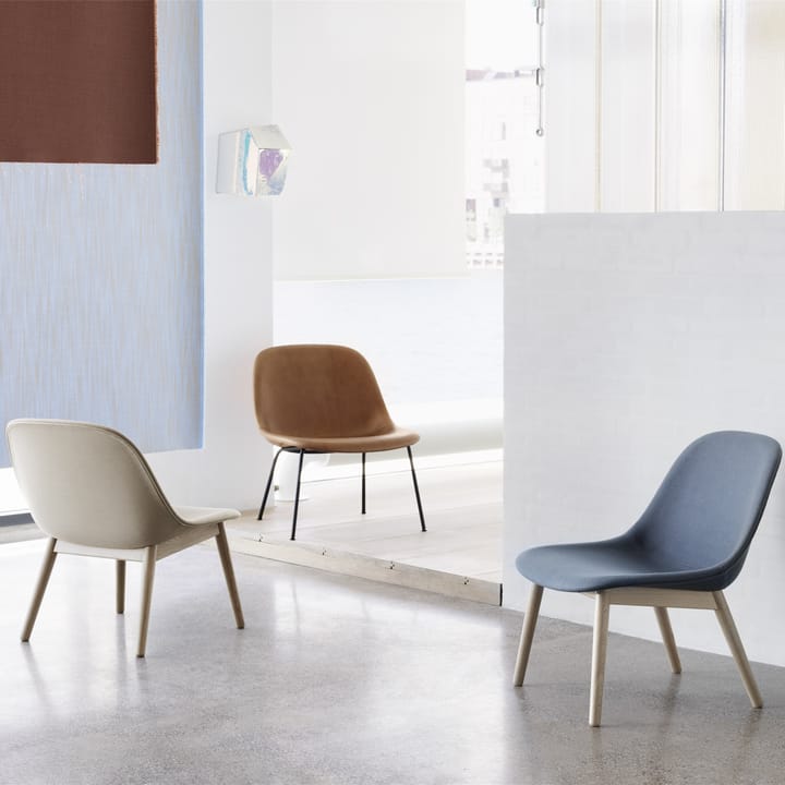 Fiber Lounge Stuhl mit Eichenholzbeine, Steelcut trio 236 Muuto