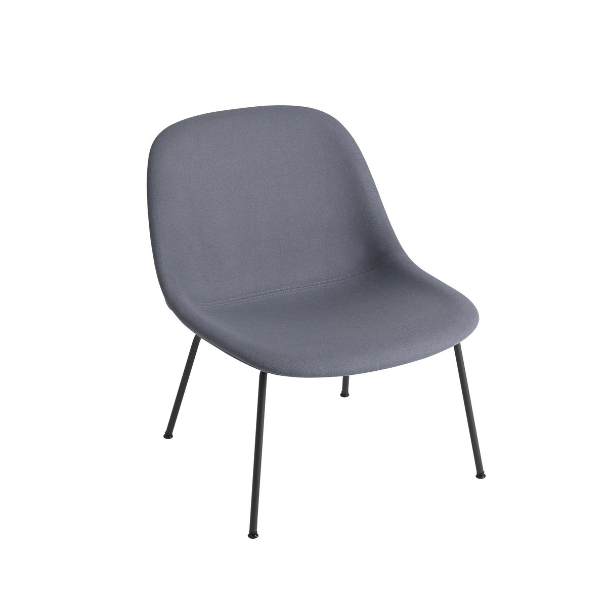 Muuto Fiber Lounge Stuhl mit Stahlbeinen Divina 154-Black