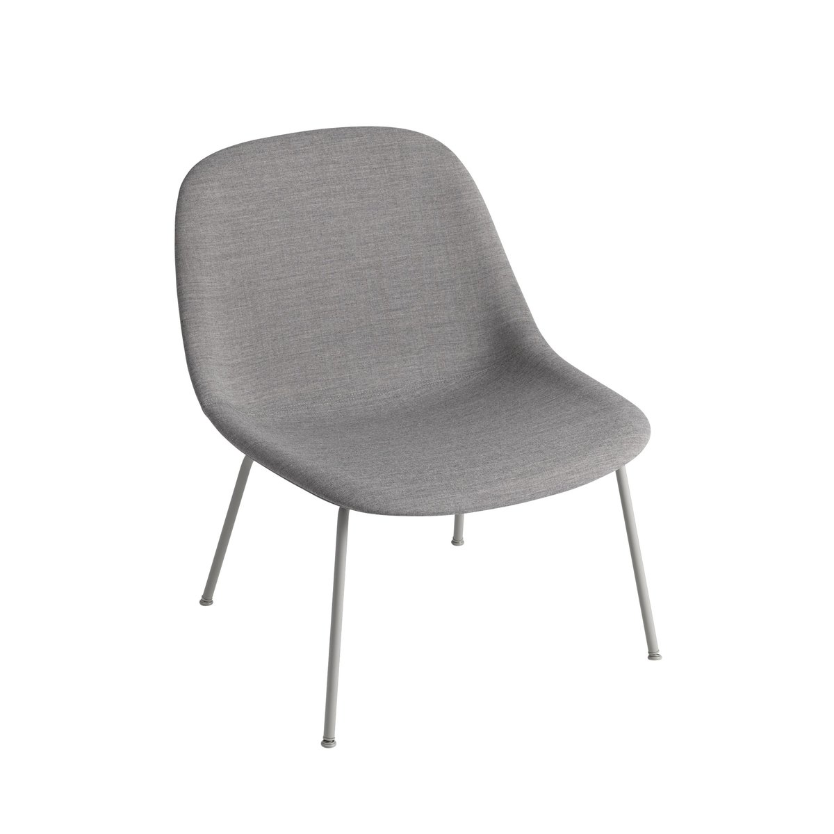 Muuto Fiber Lounge Stuhl mit Stahlbeinen Remix 133-grey