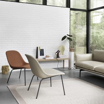 Fiber Lounge Stuhl mit Stahlbeinen - Steelcut Trio 236-Anthracite - Muuto