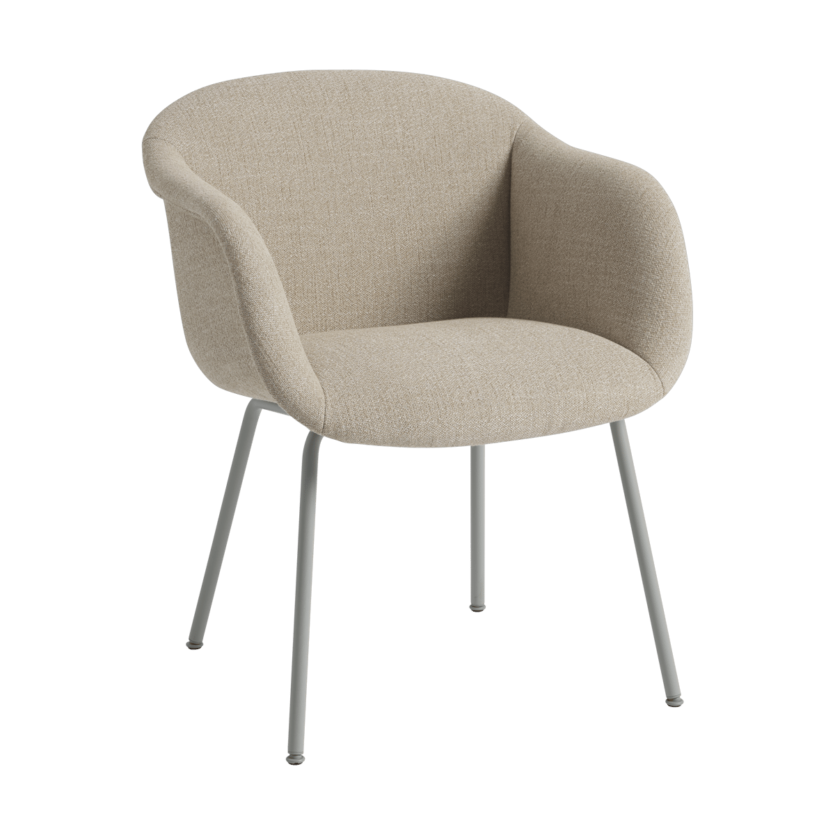 Muuto Fiber Soft Armchair mit Rohrgestell Ecriture 240/Grey