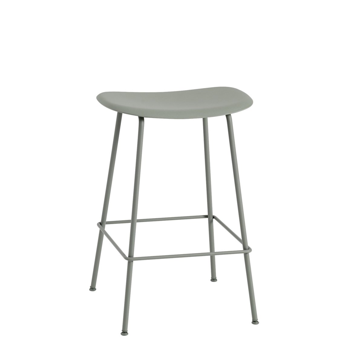 Muuto Fiber Tube Barstuhl 65cm Dusty green