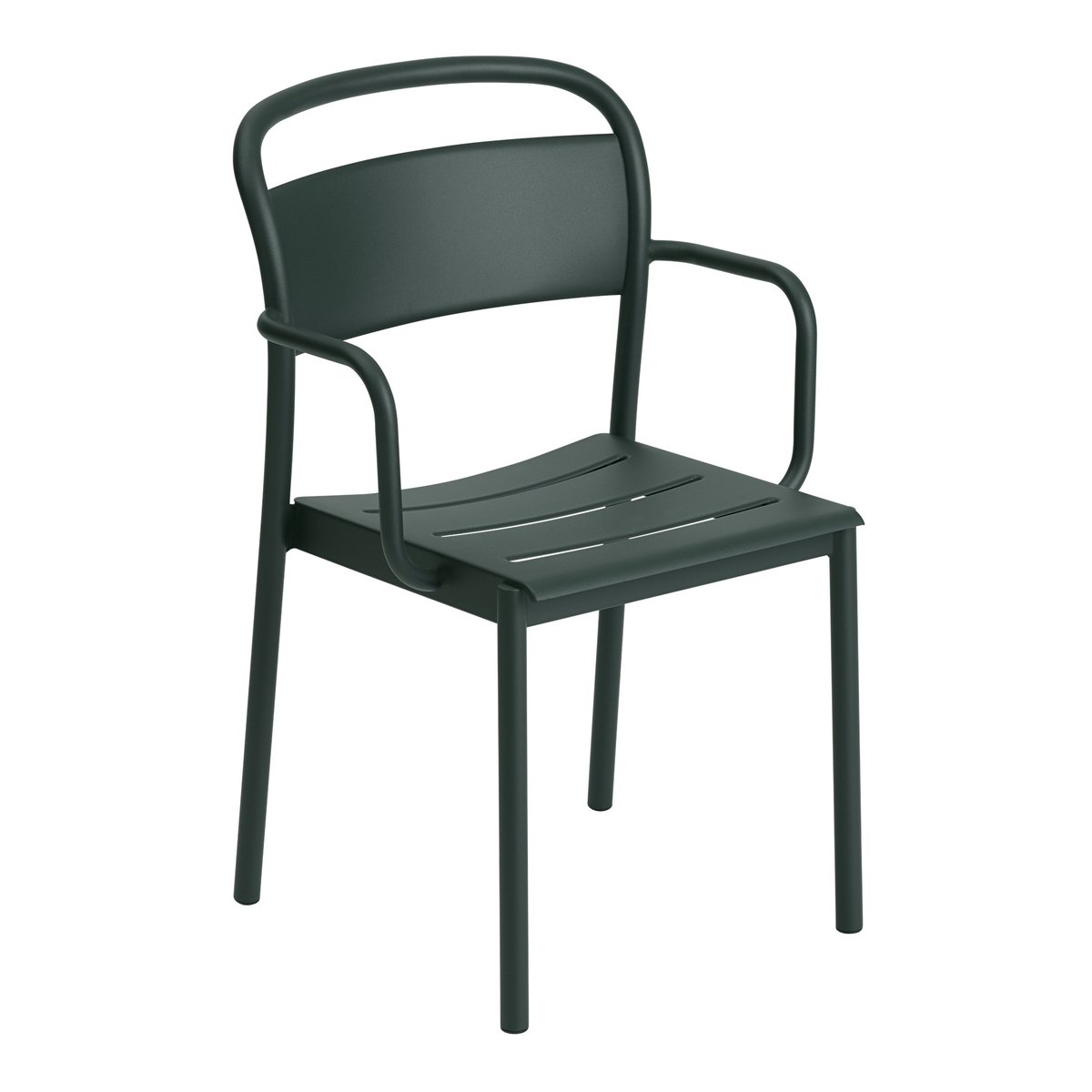 Muuto Linear steel armchair Armstuhl Dark green