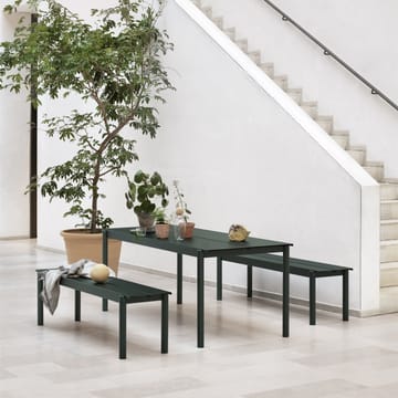 Linear steel bench Stahlbank 170cm - Dark green - Muuto