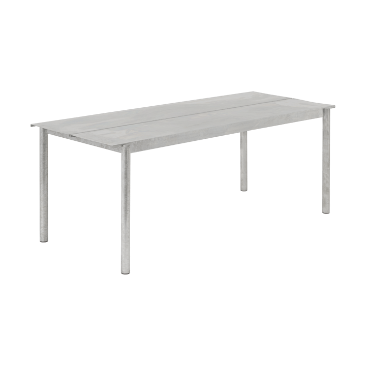 Linear steel table Stahltisch 75 x 200cm - Warm galvanized steel - Muuto