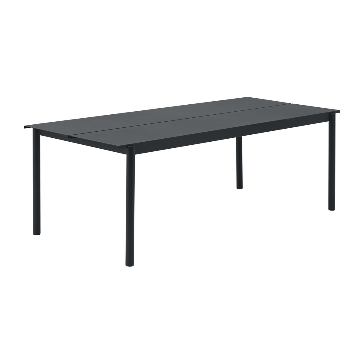 Muuto Linear steel table Tisch 220 x 90cm Black (RAL 7021)