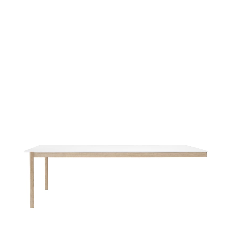 Muuto Linear System End Module Tisch White laminate-Oak 240 x 142cm