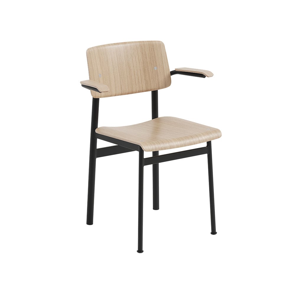 Muuto Loft Armlehnstuhl mit Armstütze Oak-Black