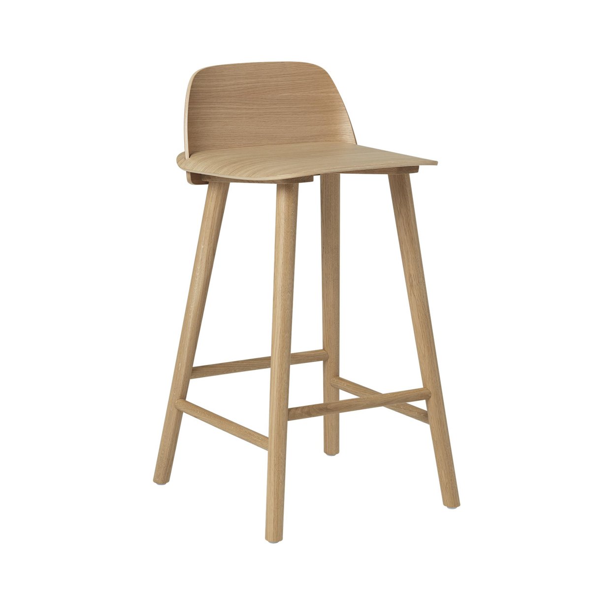 Muuto Nerd Barstuhl 65cm Eiche