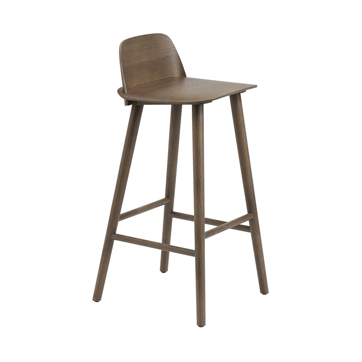 Muuto Nerd Barstuhl 65cm Stained dark brown