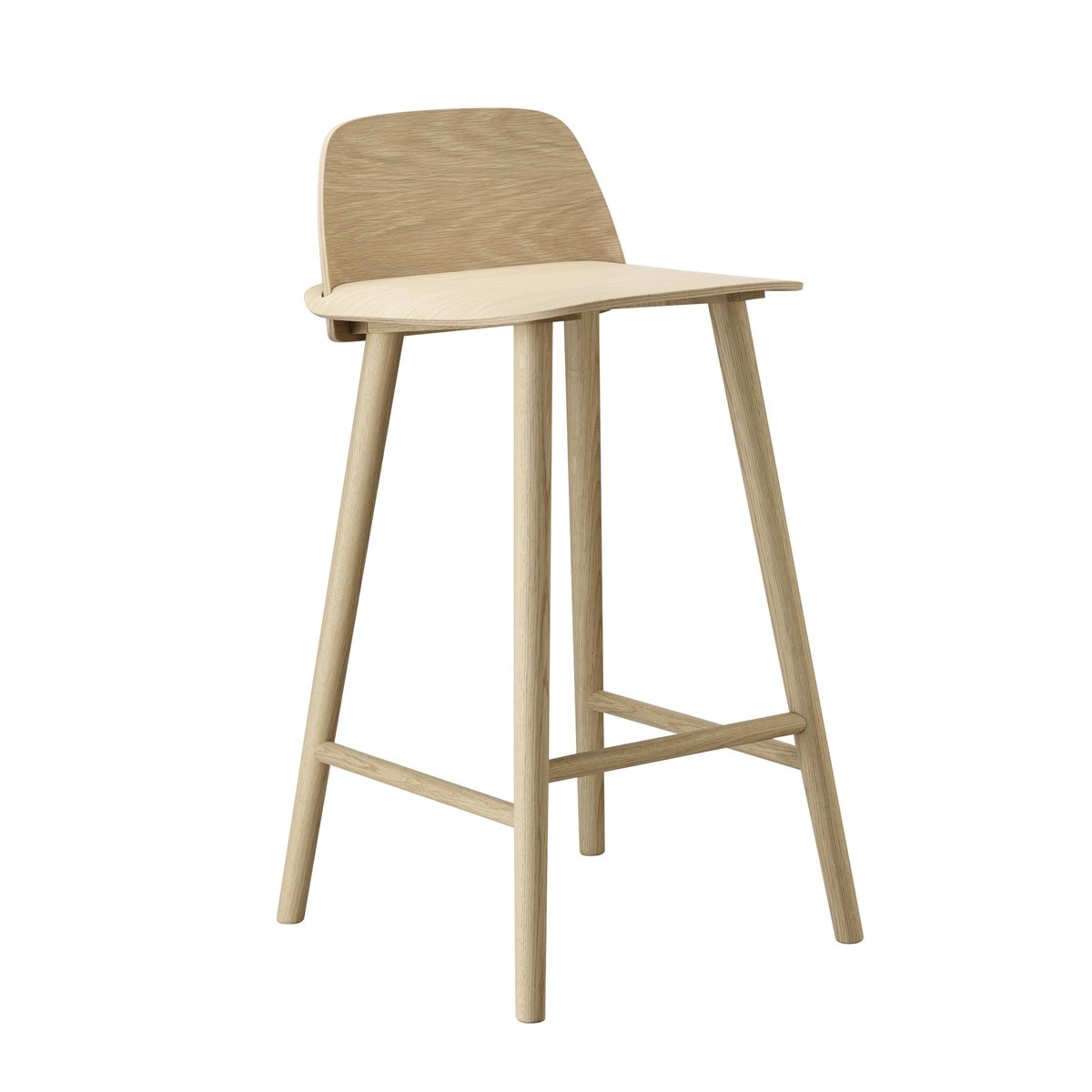 Muuto Nerd Barstuhl 75cm Eiche