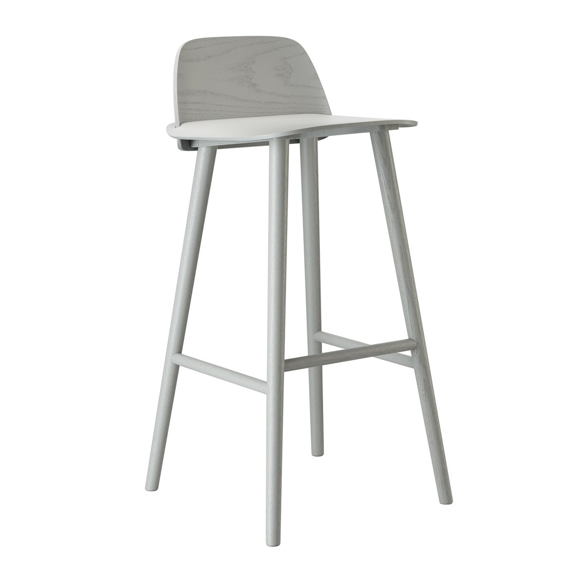 Muuto Nerd Barstuhl 75cm Grau