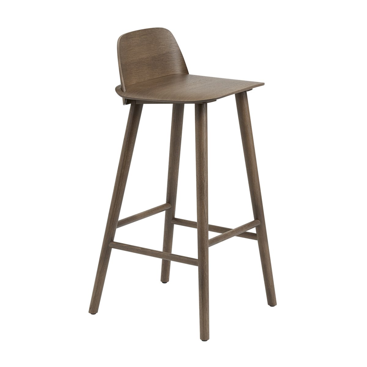 Muuto Nerd Barstuhl 75cm Stained dark brown