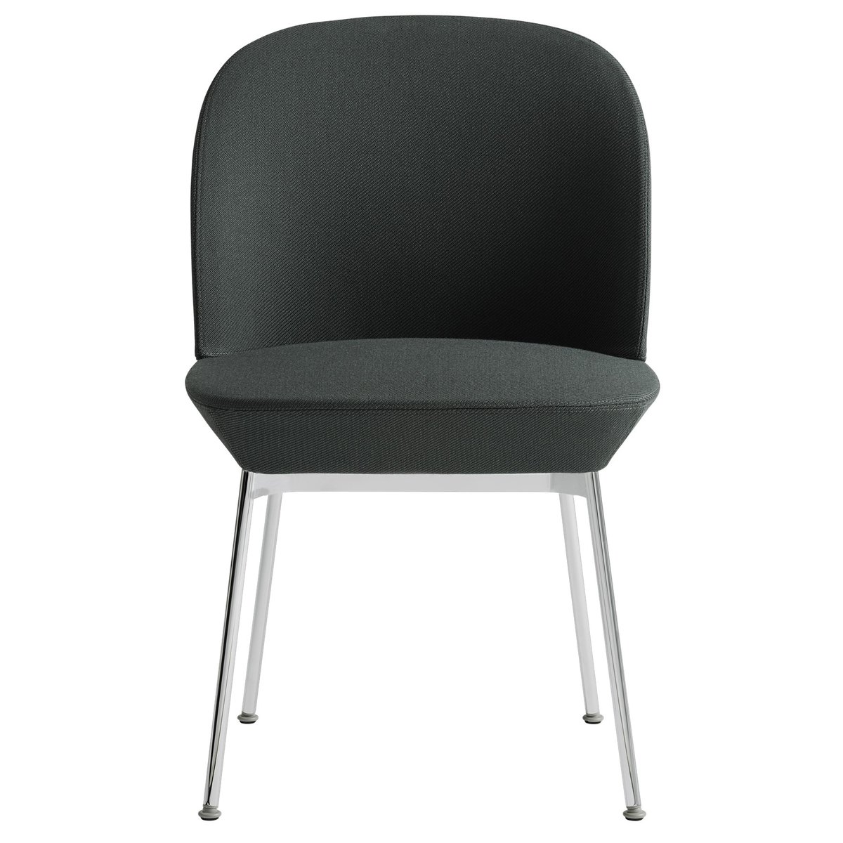 Muuto Oslo Beistellstuhl verchromte Beine Twill Weave 990