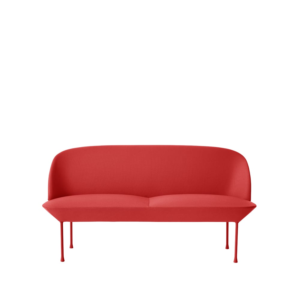 Muuto Oslo Sofa 2-Sitzer Steelcut 660-Dark red