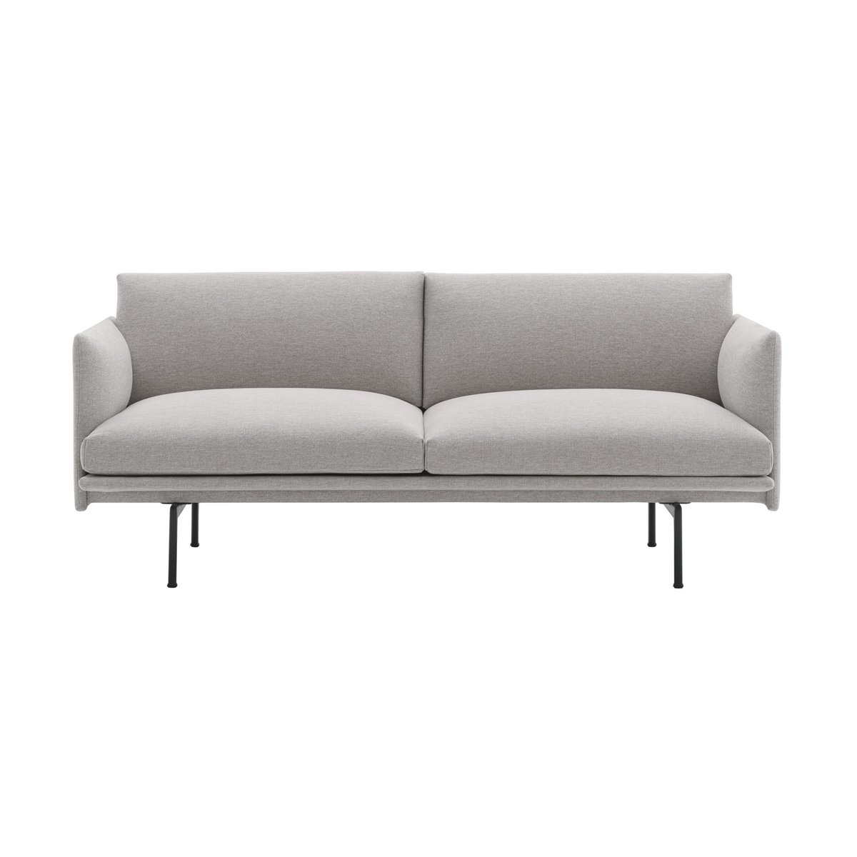 Muuto Outline Sofa 2-Sitzer Clay 12-Black