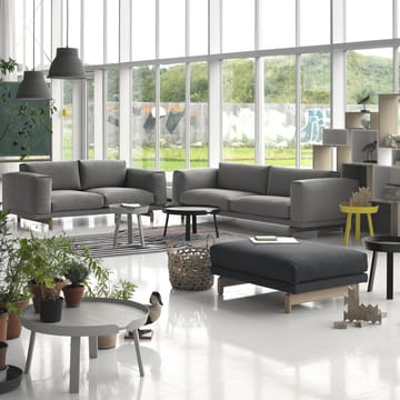 Rest Sofa - 2-sitzer stoff remix 163 grey, eichenholzbeine - Muuto