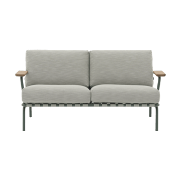 Settle 2-Sitzer Sofa - Ribbed Weave 2 Dark green - Muuto