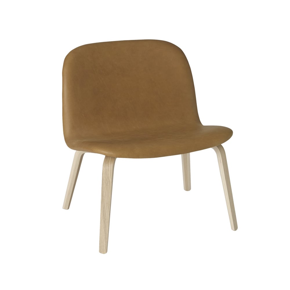 Muuto Visu Loungesessel Polsterstuhl Refine leather cognac-Oak