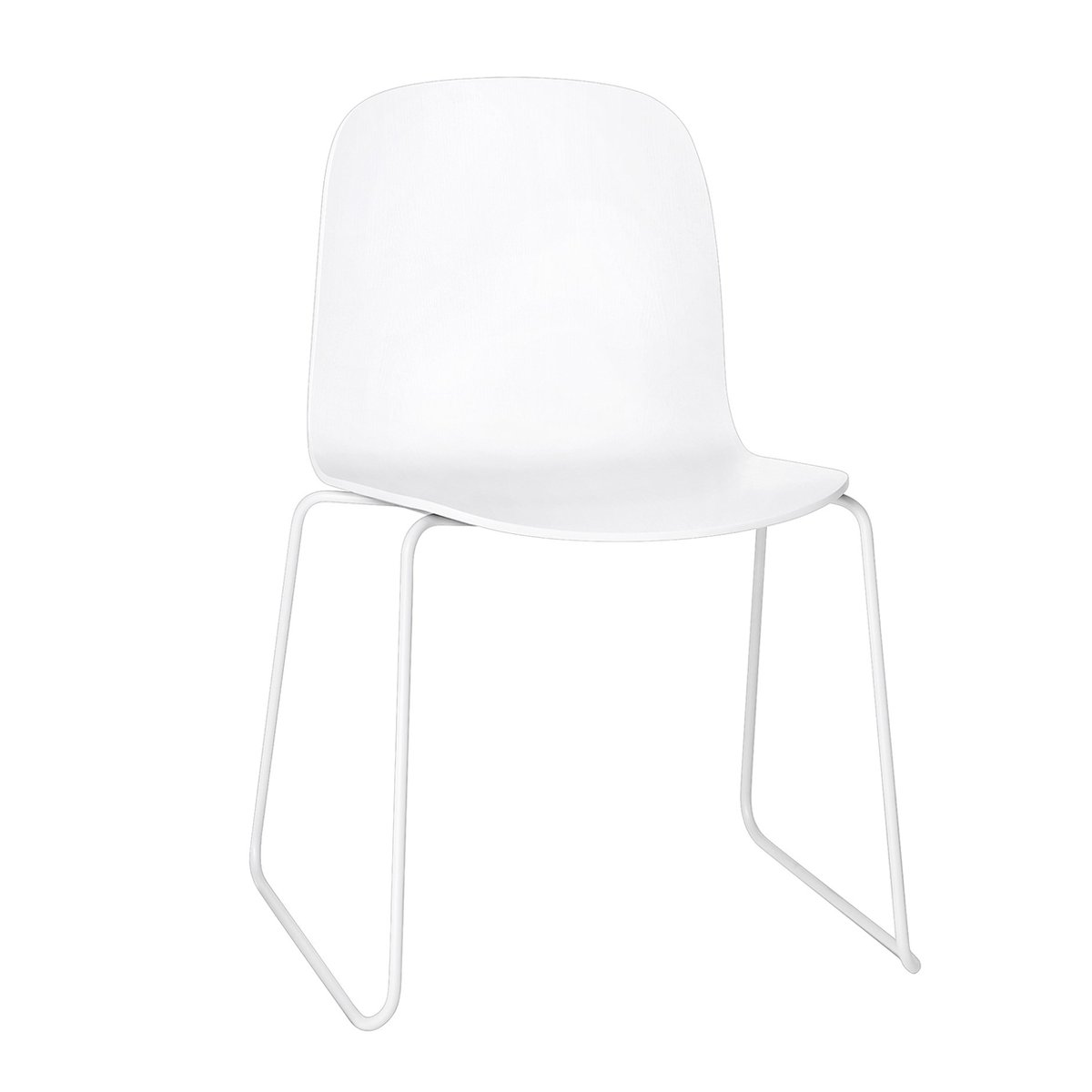 Muuto Visu Stuhl mit Kufengestell White-White