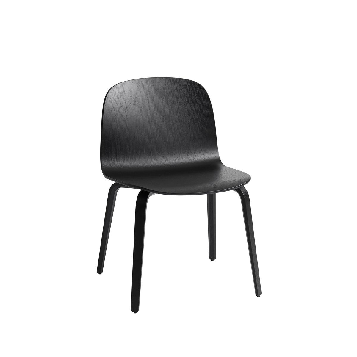 Muuto Visu Wide Stuhl Black-Black wood