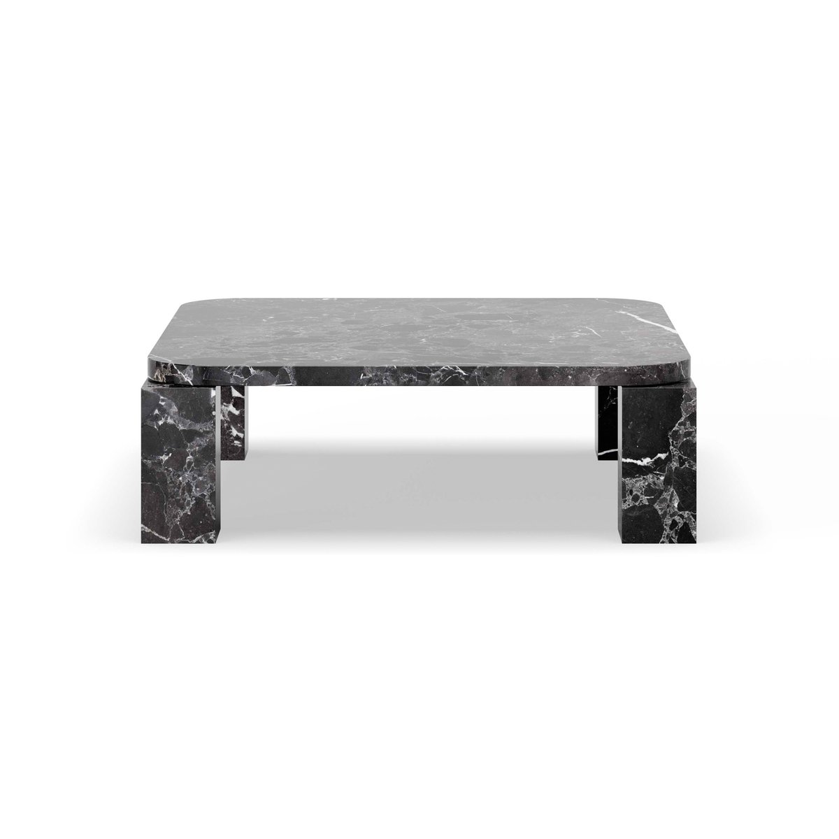 New Works Atlas Couchtisch 82 x 82cm Costa Black marble