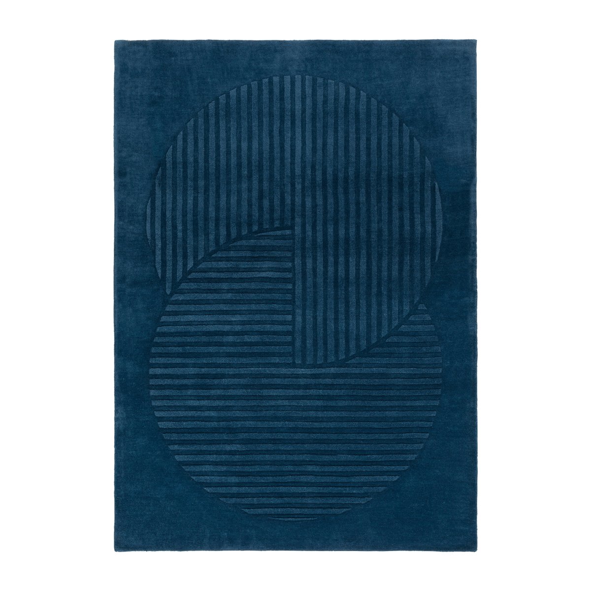 NJRD Levels Wollteppich circles blau 170 x 240cm