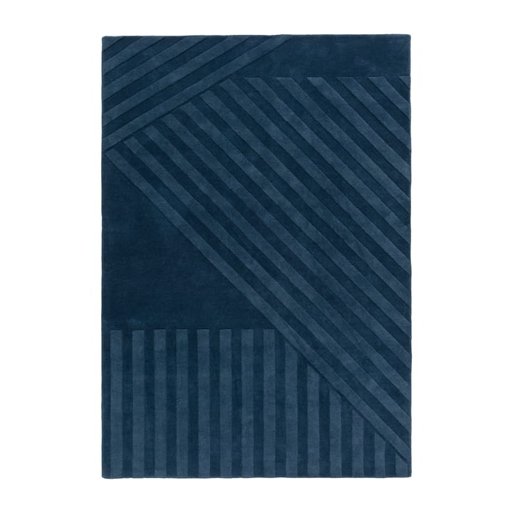 Levels Wollteppich stripes blau - 170 x 240cm - NJRD