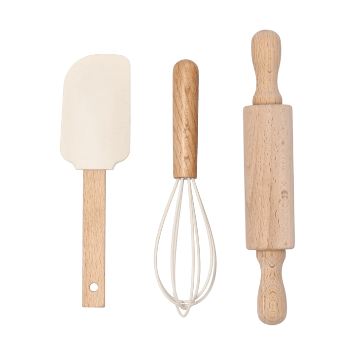 Nordwik Backutensilien aus Silikon für Kinder 3-teilig, Creme. Nordwik