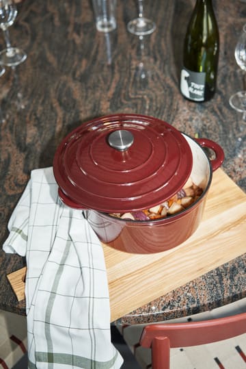 Nordwik Gusseisentopf rund 5 l - Burgundy - Nordwik