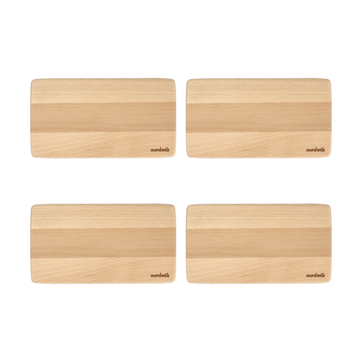 Nordwik Sandwichplatte Buche 4er-Pack - 20x11x0,8cm - Nordwik