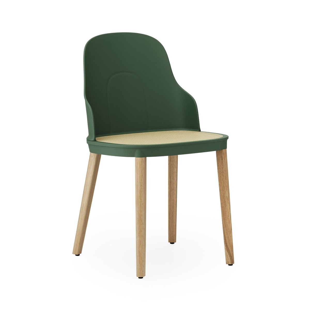 Normann Copenhagen Allez molded wicker Stuhl Park green-Eiche