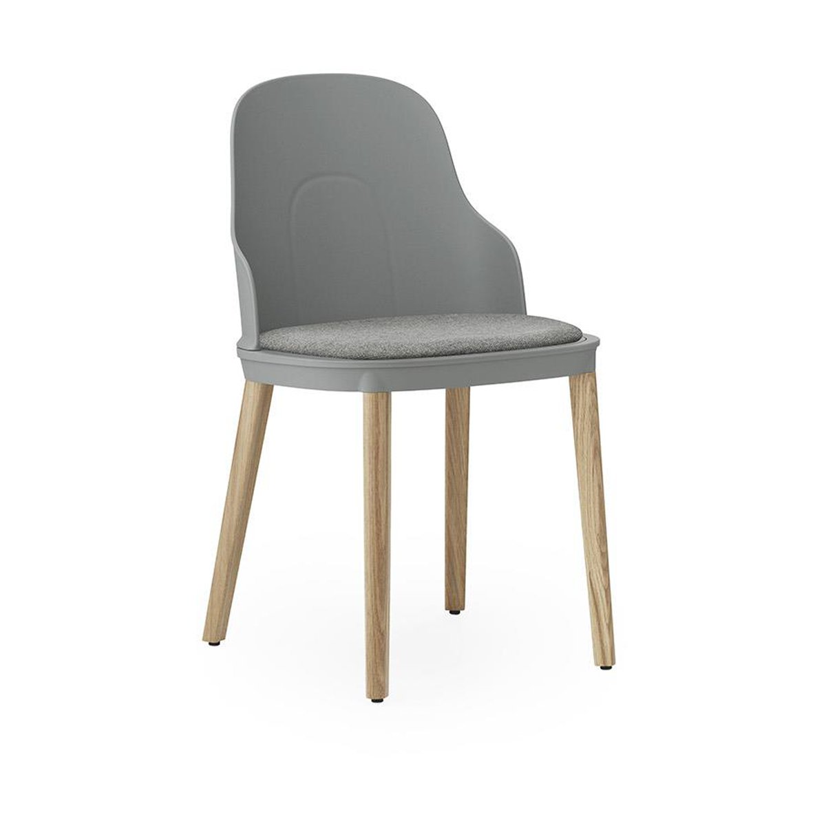 Normann Copenhagen Allez Stuhl mit Sitzkissen und Eichenbeinen Grey