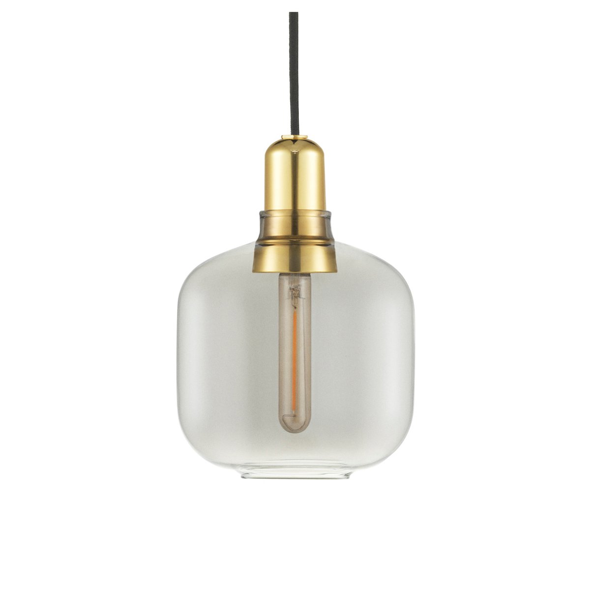 Normann Copenhagen Amp Pendelleuchte klein Smoke-Messing