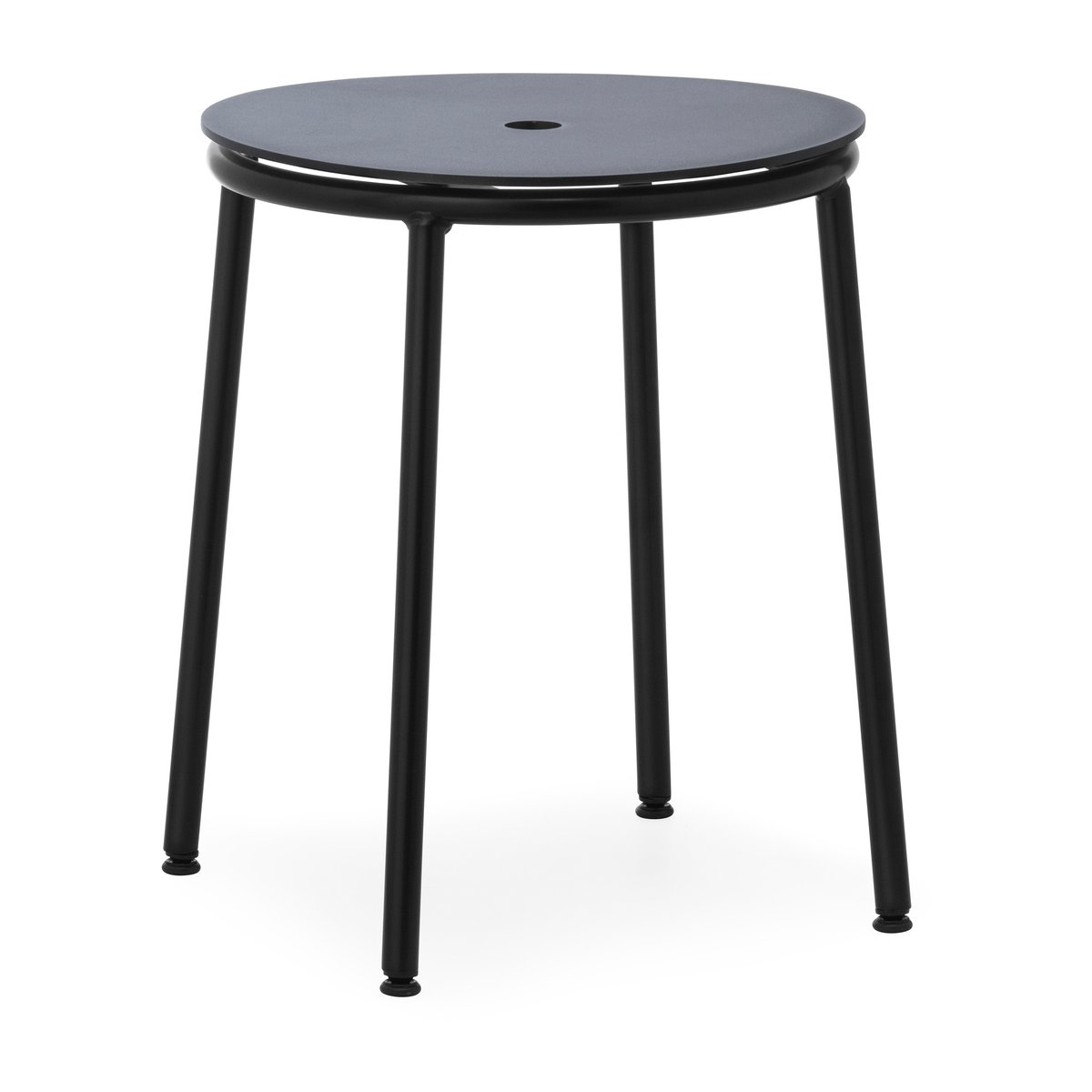 Normann Copenhagen Circa Hocker 45 cm Schwarz Aluminium