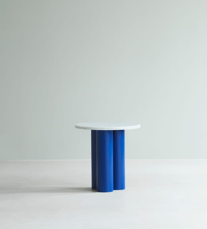 Dit Beistelltisch Ø40 cm, White Carrara-bright blue Normann Copenhagen