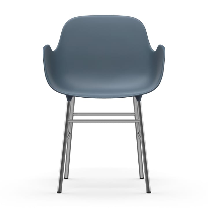 Form Armlehnstuhl verchromte Beine, Blau Normann Copenhagen