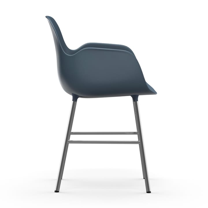 Form Armlehnstuhl verchromte Beine, Blau Normann Copenhagen