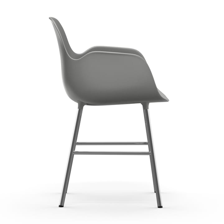 Form Armlehnstuhl verchromte Beine, Grau Normann Copenhagen