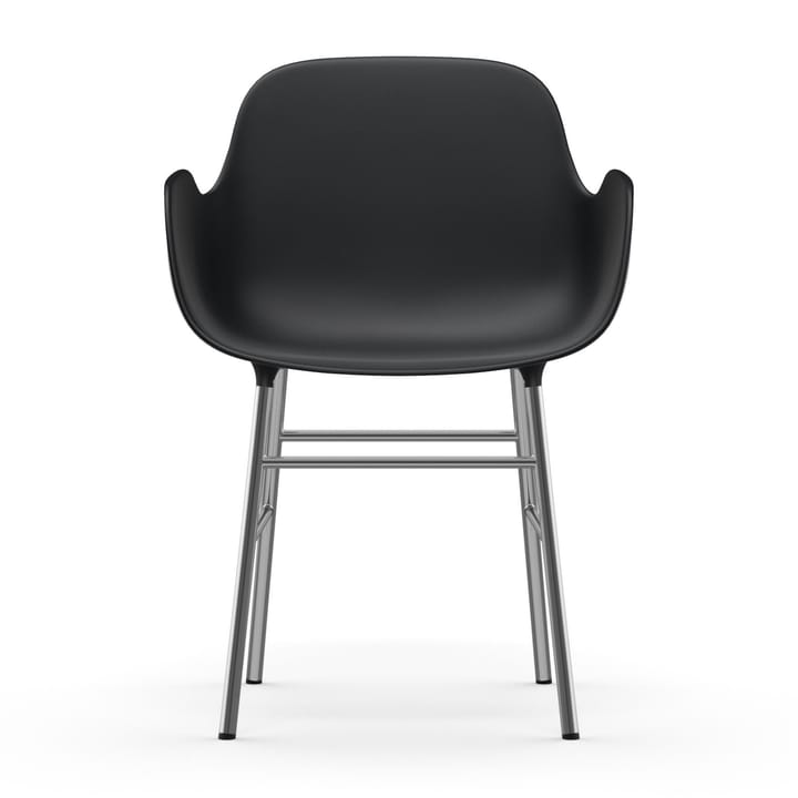 Form Armlehnstuhl verchromte Beine, Schwarz Normann Copenhagen